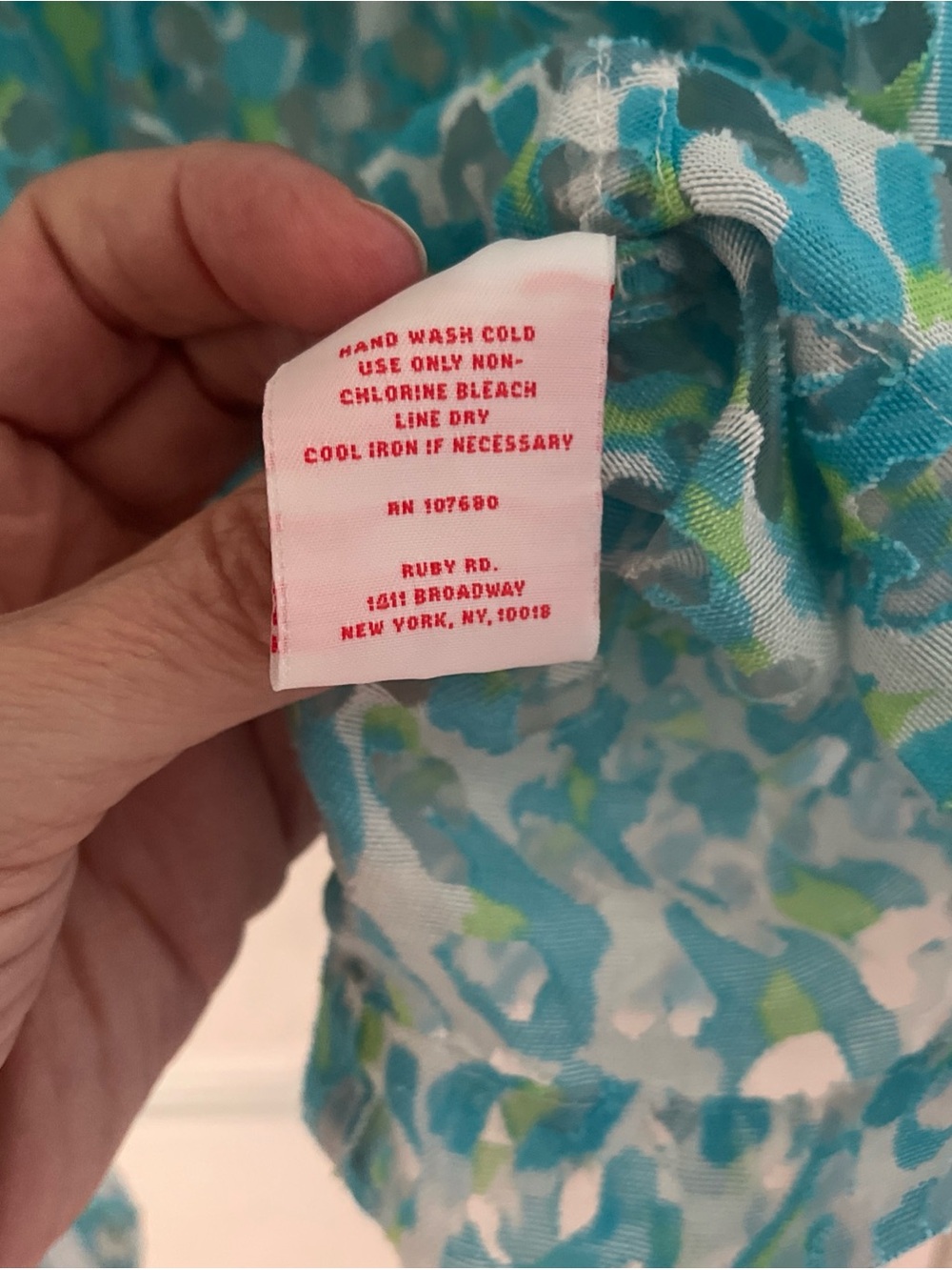 Ruby Rd. Turquoise & Teal Floral-Print Button Front Blouse - Picture 5 of 6